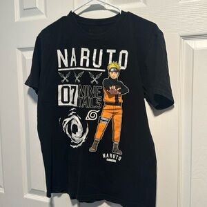 Naruto Youth Boy's Naruto 07 Nine Tails Black T-Shirt New XL Preowned